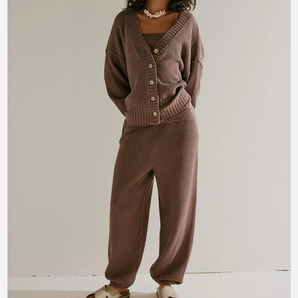 Free People Hailee Sweater Set Brown | Cozy Lounge Set